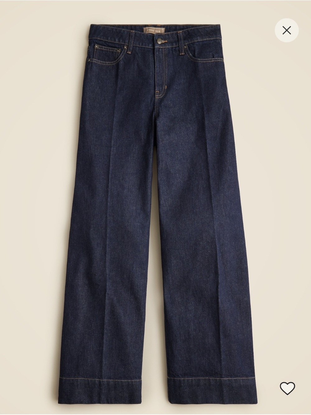 Point Sur puddle jeans in Rinse wash